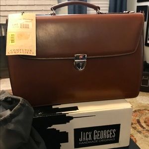 Jack George Leather Briefcase and Laptop Bag.